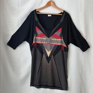 Vtg 90s Diesel Stretchy Elbow Sleeve Top VGUC Stretchy 90120 TV